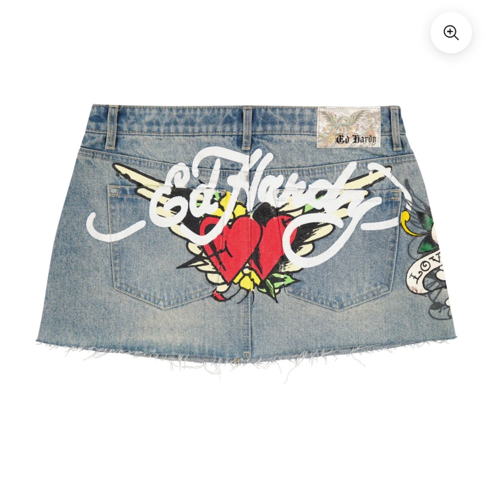 Ed Hardy Mini Denim Skirt